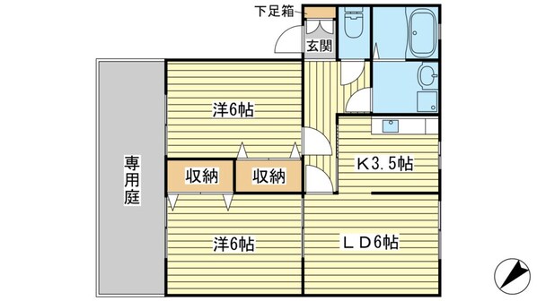 ソレジオ若草の物件間取画像